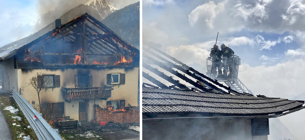 Terribile incendio in un’abitazione: alla vista del rogo il proprietario si sente male e viene ricoverato